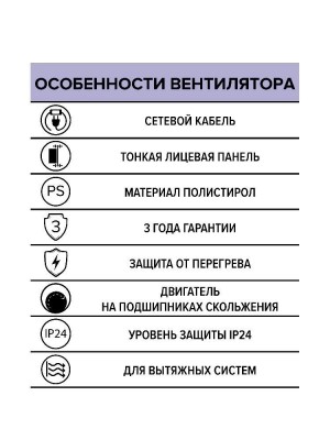 Вентилятор накладной A D125 выключатель с вилкой AURAMAX